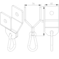 Thumbnail for GM3 Power Rack Mounted Shackle Bag Hook Mount