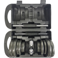 Thumbnail for 20kg Cast Iron Dumbbell Weight Set with Carry Case