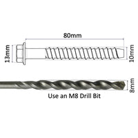 Thumbnail for GM1 GM2 Masonry Bolt Fixing Kit - Set of 4