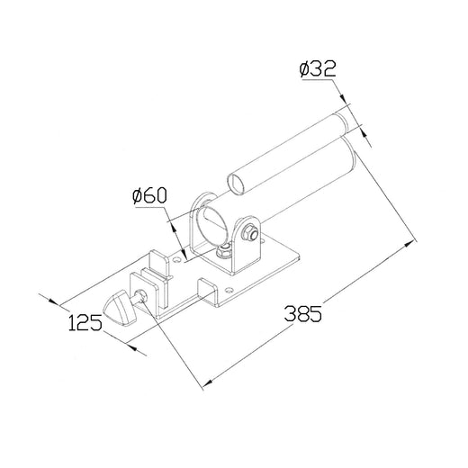 Adjustable Landmine Attachment - Fixes to Rack Frames - For 1" Standard and 2" Olympic Bars