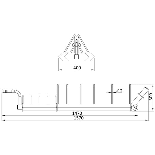 Portable Horizontal Bumper Plate Trolley Rack with Fractional Weight Section