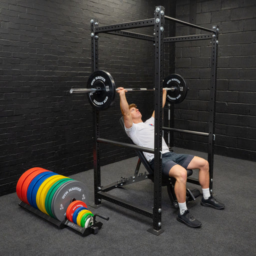 Portable Horizontal Bumper Plate Trolley Rack with Fractional Weight Section