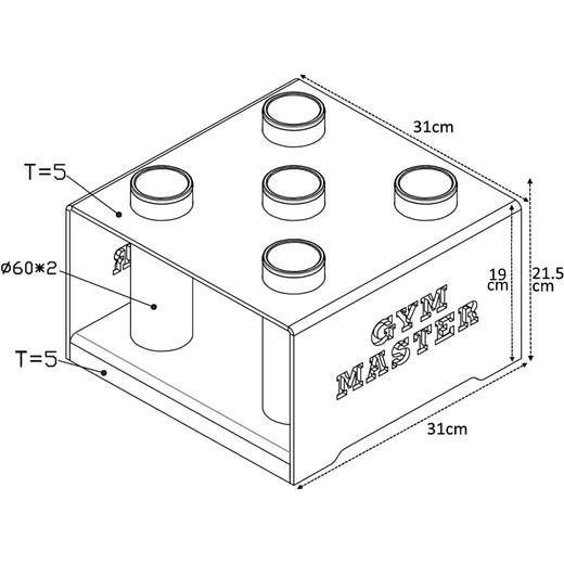 5 Bar Olympic Barbell Vertical Floor Stand Storage Rack