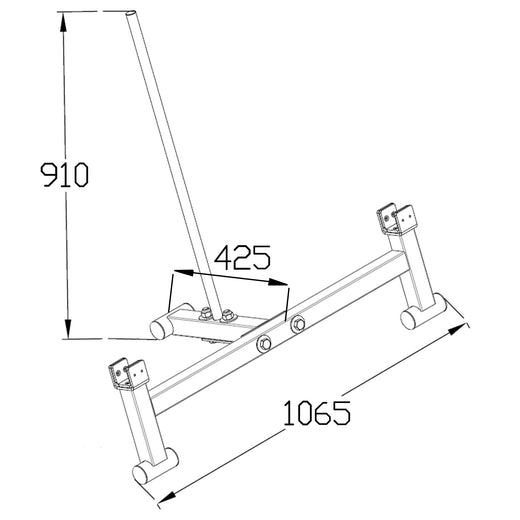 Full Double Barbell Deadlift Loading Jack with HDPE Padding