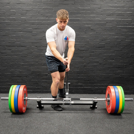 Full Double Barbell Deadlift Loading Jack with HDPE Padding