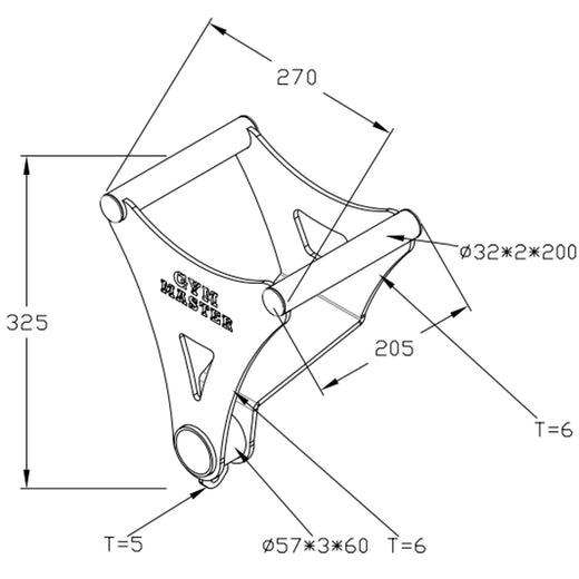 GM3 Parallel Grip Landmine T-Bar Row Handle for Olympic Barbells