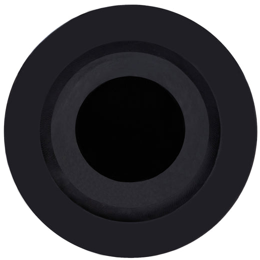 A close up shot of a black GYM MASTER weight plate adapter sleeve