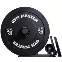 Thumbnail for A close up shot of a black GYM MASTER weight plate adapter sleeve
