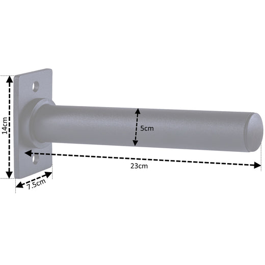A  close up of an additional module for a weight lifting rack