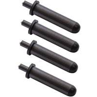 Thumbnail for A series of gunmetal attachment points for weight plates, presented on a white background