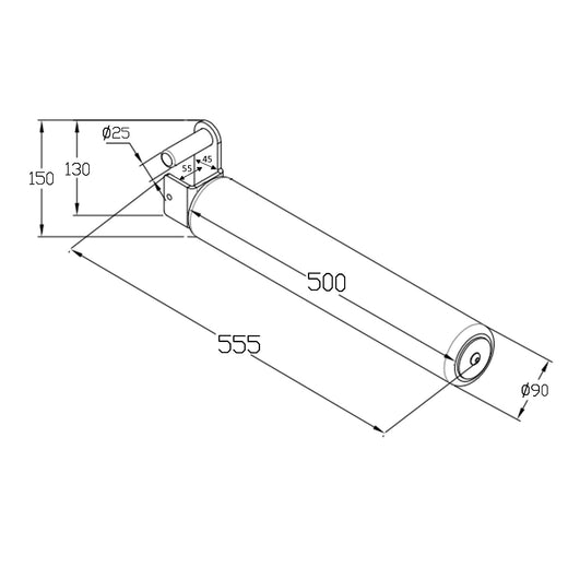 GM1 Single Leg Roller Support Rack Attachment for Split Squats Lunges etc