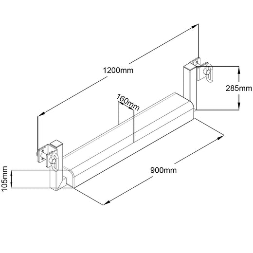 GM1 Hip Thrust Pad Bench Attachment for 50x50mm Power Rack