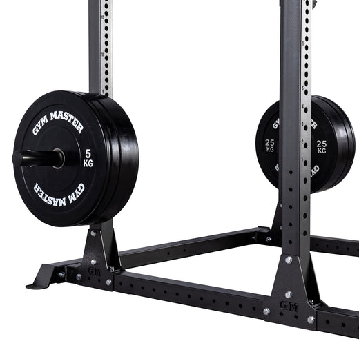 A  close up of an additional module for a weight lifting rack