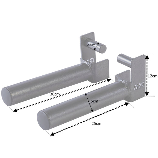 A  technical drawing of an additional module for a weight lifting rack, showcasing the dimensions