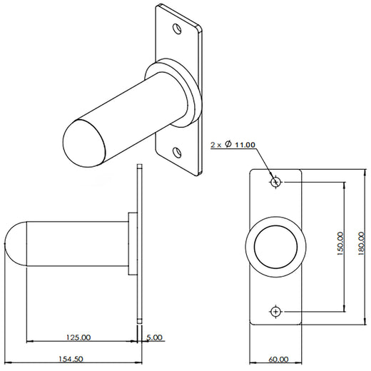 GM2 Pair of Olympic Fractional Weight Change Plate Storage Pole