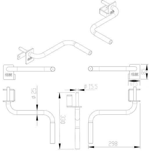 GM2 Dip Bars - Pair