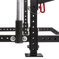 Thumbnail for A GYM MASTER gunmetal olympic bar holder attachment for power racks
