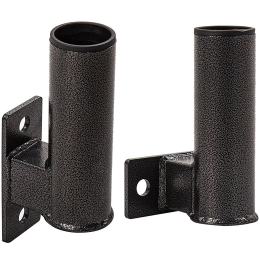 A GYM MASTER gunmetal olympic bar holder attachment for power racks