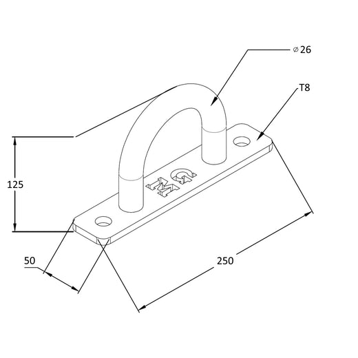 GM3 Battle Rope / Resistance Band Hoop Anchor Attachment for Power Rack Cage