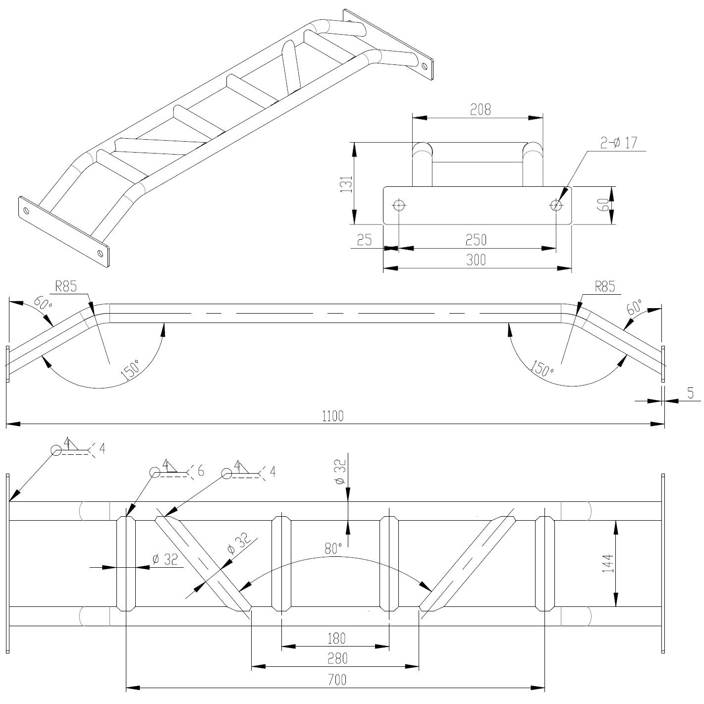 GM3 Multi Grip Pull Up Bar Upgrade Attachment for the GM3 Power Rack