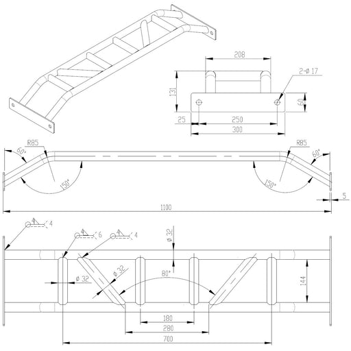GM3 Multi Grip Pull Up Bar Upgrade Attachment for the GM3 Power Rack