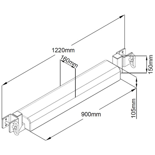 GM3 Hip Thrust Pad Bench Attachment for 60x60mm Power Rack