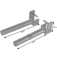 Thumbnail for A  technical drawing of an additional module for a weight lifting rack, showcasing the dimensions