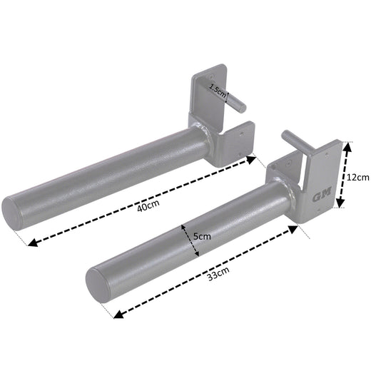 A  technical drawing of an additional module for a weight lifting rack, showcasing the dimensions