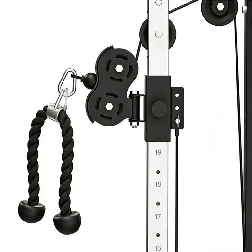 Adjustable Pulley Cable Crossover Machine Including 180kg Weights