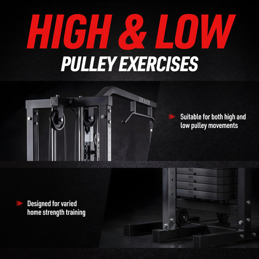 Adjustable Pulley Cable Crossover Machine Including 180kg Weights