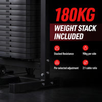Thumbnail for Adjustable Pulley Cable Crossover Machine Including 180kg Weights