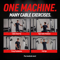 Thumbnail for Adjustable Pulley Cable Crossover Machine Including 180kg Weights