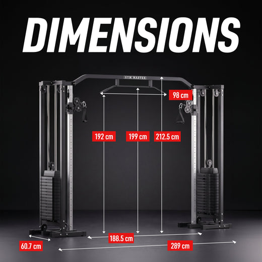 Adjustable Pulley Cable Crossover Machine Including 180kg Weights