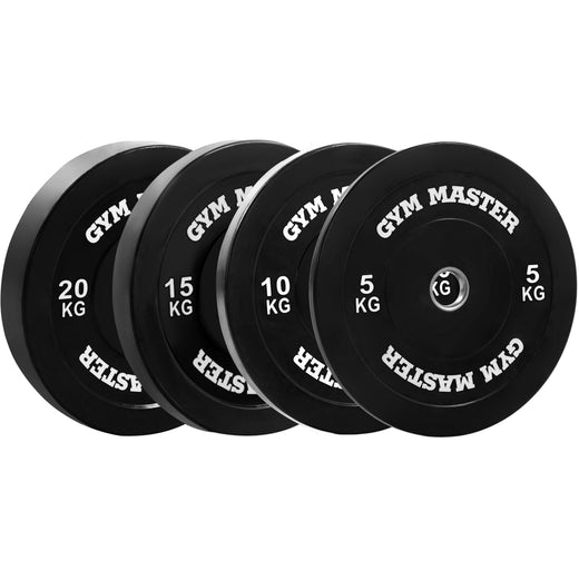 Pair of Black Olympic Rubber Bumper Plates