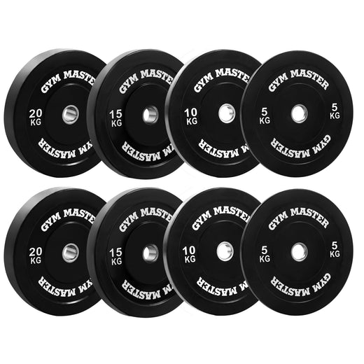 Pair of Black Olympic Rubber Bumper Plates