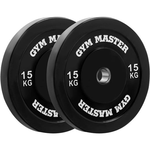 Pair of Black Olympic Rubber Bumper Plates