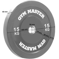 Thumbnail for Pair of Black Olympic Rubber Bumper Plates