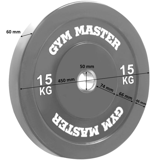 Pair of Black Olympic Rubber Bumper Plates