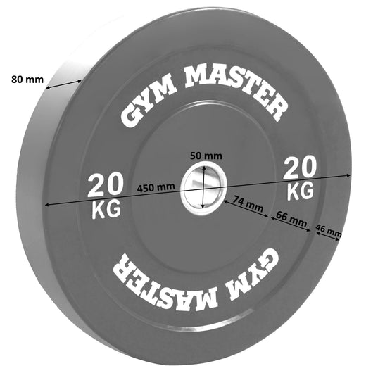 Pair of Black Olympic Rubber Bumper Plates