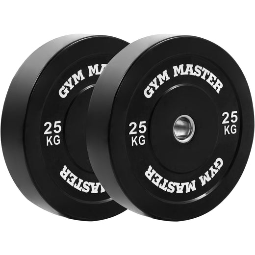 Pair of Black Olympic Rubber Bumper Plates