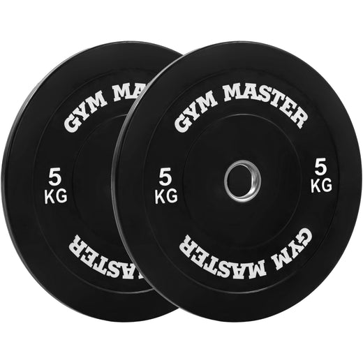 Pair of Black Olympic Rubber Bumper Plates