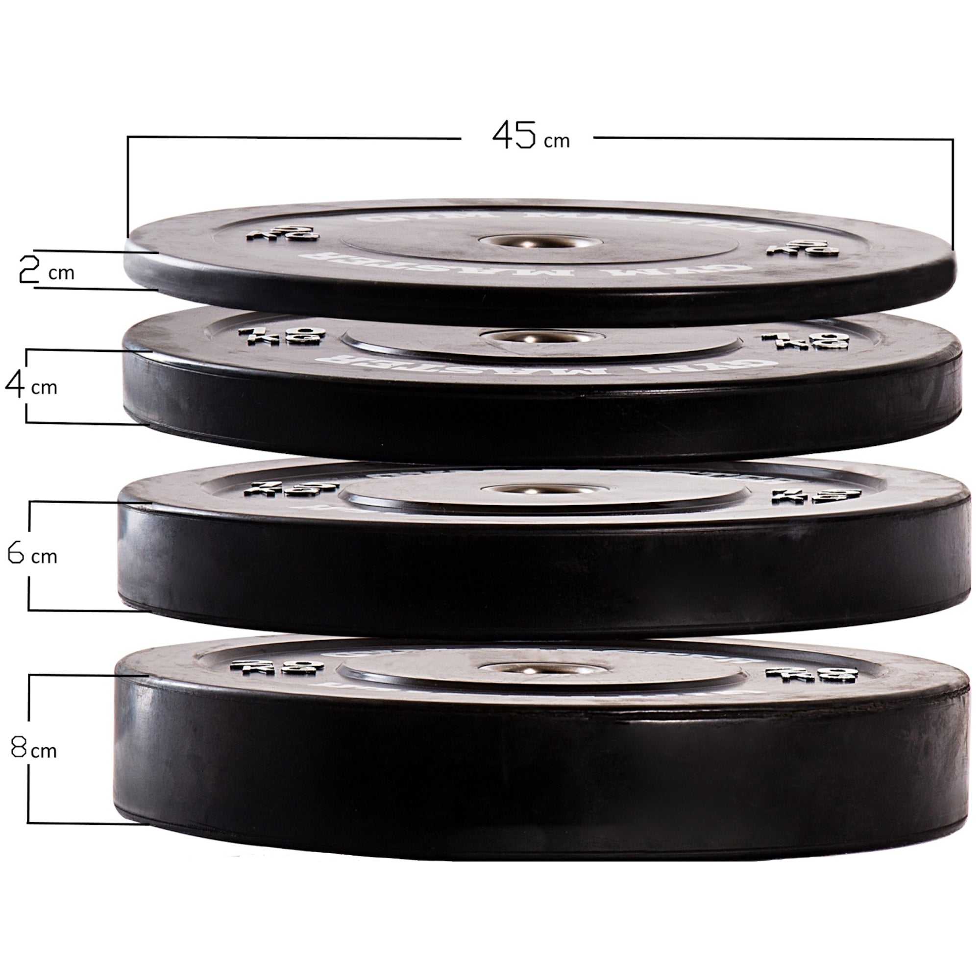 Disco Olimpico VirtuFit Hi-Temp Bumper Plate – 20 Kg, In Gomma, Per Powerlifting E CrossFit