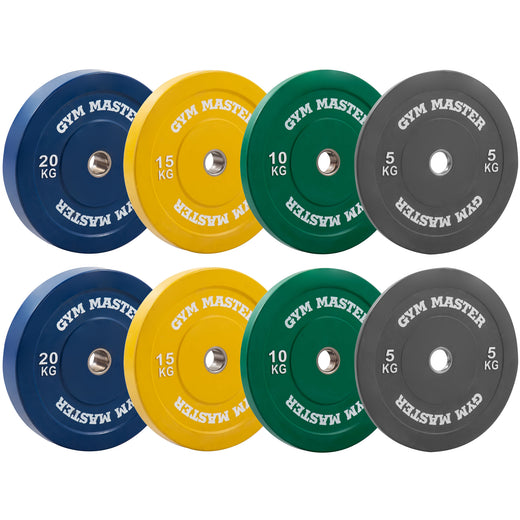 Pair of Coloured Olympic Rubber Bumper Plates
