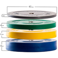 Thumbnail for Pair of Coloured Olympic Rubber Bumper Plates