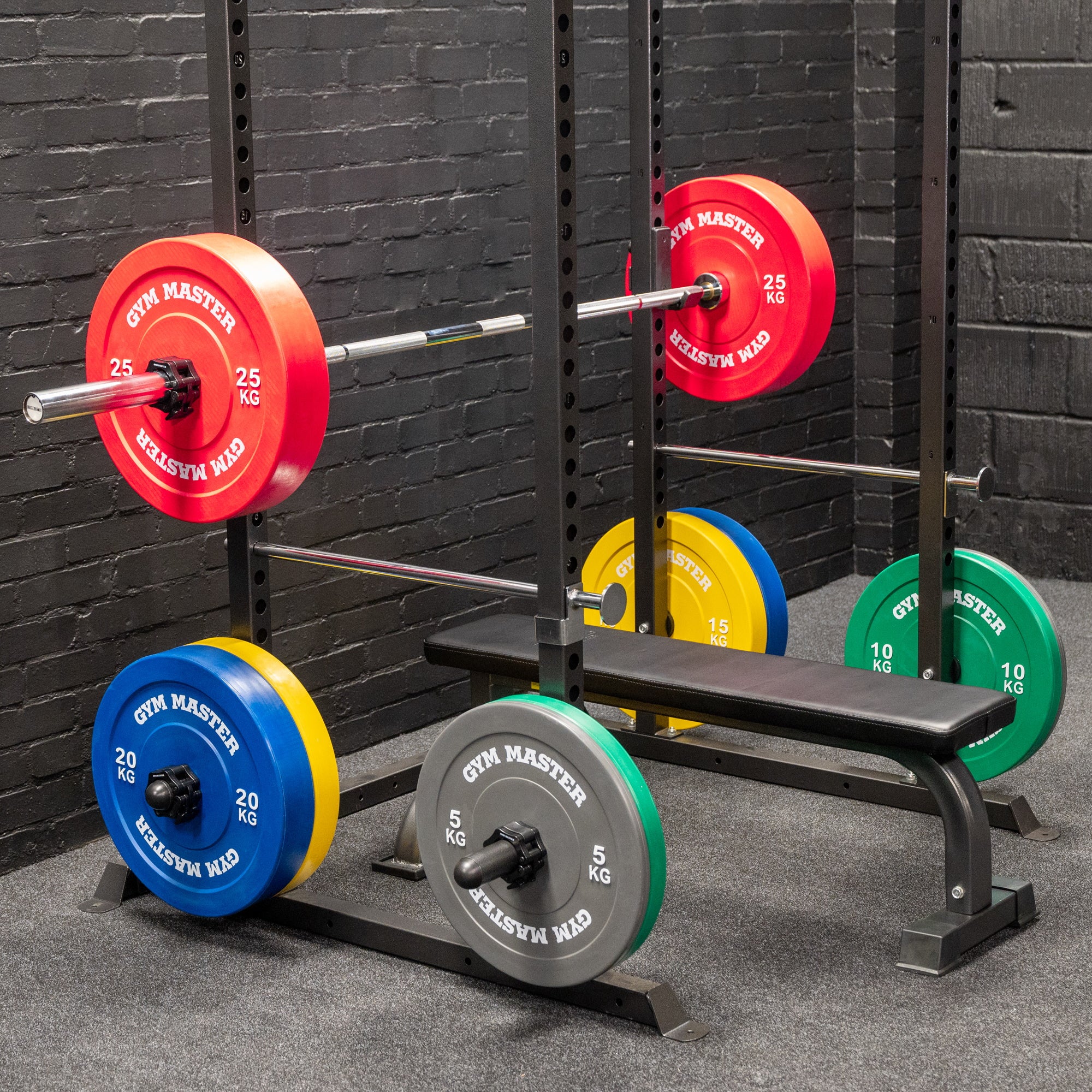 Pair of Coloured Olympic Rubber Bumper Plates