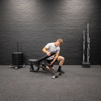 Thumbnail for GM2 Fully Adjustable Flat | Incline | Decline FID Weight Bench - Gunmetal with Nonslip Cushions