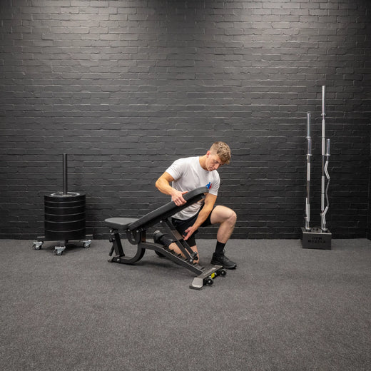 GM2 Fully Adjustable Flat | Incline | Decline FID Weight Bench - Gunmetal with Nonslip Cushions