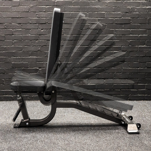 GM2 Fully Adjustable Flat | Incline | Decline FID Weight Bench - Gunmetal with Nonslip Cushions