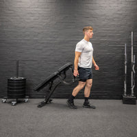 Thumbnail for GM2 Fully Adjustable Flat | Incline | Decline FID Weight Bench - Gunmetal with Nonslip Cushions