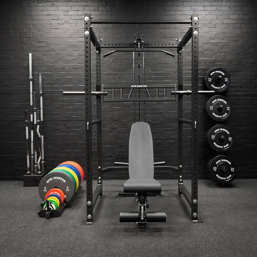 GM3 Fully Adjustable Flat | Incline | Decline FID Weight Bench - Gunmetal with Nonslip Cushions